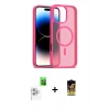 MARSİLYAN™- iPhone 16 Pro Max Kılıf Siluet Minimal Prime - Siyah Buffer Cam Ekran Koruyucu + Beyaz Raze Metal Kamera Lens