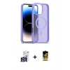 MARSİLYAN™- iPhone 16 Pro Max Kılıf Siluet Minimal Prime - Siyah Buffer Cam Ekran Koruyucu + Bilvis Titan Kamera Lens - TMGI