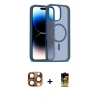 MARSİLYAN™- iPhone 16 Pro Max Kılıf Siluet Minimal Prime - Siyah Buffer Cam Ekran Koruyucu + Pers Alüminyum Kamera Lens - CLTM