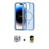 MARSİLYAN™- iPhone 16 Pro Max Kılıf Siluet Minimal Prime - Siyah Buffer Cam Ekran Koruyucu + Pers Alüminyum Kamera Lens - GI