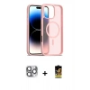 MARSİLYAN™- iPhone 16 Pro Max Kılıf Siluet Minimal Prime - Siyah Buffer Cam Ekran Koruyucu + Pers Alüminyum Kamera Lens - GI