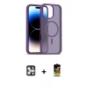 MARSİLYAN™- iPhone 16 Pro Max Kılıf Siluet Minimal Prime - Siyah Buffer Cam Ekran Koruyucu + PVD Metal Kamera Lens - GS
