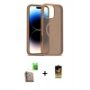 MARSİLYAN™- iPhone 16 Pro Max Kılıf Siluet Minimal Prime - Siyah Buffer Cam Ekran Koruyucu + Raze Metal Kamera Lens - CLTM