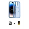 MARSİLYAN™- iPhone 16 Pro Max Kılıf Siluet Minimal Prime - Siyah Buffer Cam Ekran Koruyucu + Siyah PVD Metal Kamera Lens