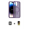 MARSİLYAN™- iPhone 16 Pro Max Kılıf Siluet Minimal Prime - Siyah Buffer Cam Ekran Koruyucu + Siyah PVD Metal Kamera Lens