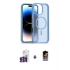 MARSİLYAN™- iPhone 16 Pro Max Kılıf Siluet Minimal Prime - Siyah Buffer Hayalet Cam Ekran Koruyucu + Bilvis Titan Kamera Lens - GS