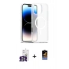 MARSİLYAN™- iPhone 16 Pro Max Kılıf Siluet Minimal Prime - Siyah Buffer Hayalet Cam Ekran Koruyucu + Bilvis Titan Kamera Lens - GS