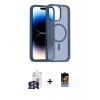 MARSİLYAN™- iPhone 16 Pro Max Kılıf Siluet Minimal Prime - Siyah Buffer Hayalet Cam Ekran Koruyucu + Bilvis Titan Kamera Lens - GS