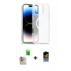 MARSİLYAN™- iPhone 16 Pro Max Kılıf Siluet Minimal Prime - Siyah Buffer Hayalet Cam Ekran Koruyucu + Raze Metal Kamera Lens - NLGY