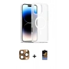 MARSİLYAN™- iPhone 16 Pro Max Kılıf Siluet Minimal Prime - Siyah Buffer Hayalet Cam Ekran Koruyucu + Pers Alüminyum Kamera Lens - CLTM
