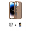 MARSİLYAN™- iPhone 16 Pro Max Kılıf Siluet Minimal Prime - Siyah Buffer Hayalet Cam Ekran Koruyucu + Pers Alüminyum Kamera Lens - GS