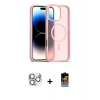 MARSİLYAN™- iPhone 16 Pro Max Kılıf Siluet Minimal Prime - Siyah Buffer Hayalet Cam Ekran Koruyucu + Pers Alüminyum Kamera Lens - GS