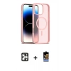 MARSİLYAN™- iPhone 16 Pro Max Kılıf Siluet Minimal Prime - Siyah Buffer Hayalet Cam Ekran Koruyucu + PVD Metal Kamera Lens - GS