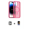 MARSİLYAN™- iPhone 16 Pro Max Kılıf Siluet Minimal Prime - Siyah Buffer Hayalet Cam Ekran Koruyucu + PVD Metal Kamera Lens - GS