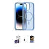 MARSİLYAN™- iPhone 16 Pro Max Kılıf Siluet Minimal Prime - Siyah Buffer Hayalet Cam Ekran Koruyucu + Titanyum Gri Bilvis Titan Kamera Lens