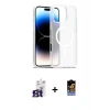 MARSİLYAN™- iPhone 16 Pro Max Kılıf Siluet Minimal Prime - Siyah Buffer Hayalet Cam Ekran Koruyucu + Titanyum Gri Bilvis Titan Kamera Lens