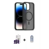 MARSİLYAN™- iPhone 16 Pro Max Kılıf Siluet Minimal Prime - Siyah Joko Magic 5D Cam + Bilvis Titan Kamera Lens - SH