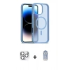 MARSİLYAN™- iPhone 16 Pro Max Kılıf Siluet Minimal Prime - Siyah Joko Magic 5D Cam + Pers Alüminyum Kamera Lens - GS