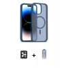 MARSİLYAN™- iPhone 16 Pro Max Kılıf Siluet Minimal Prime - Siyah Joko Magic 5D Cam + PVD Metal Kamera Lens - SH