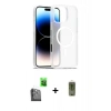 MARSİLYAN™- iPhone 16 Pro Max Kılıf Siluet Minimal Prime - Siyah Joko Magic 5D Hayalet Cam + Siyah Raze Metal Kamera Lens