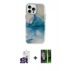 MARSİLYAN™- iPhone 16 Pro Max Kılıf Ufuk Doku Prime - Şeffaf 360 Full Body Arka Koruyucu + Bilvis Titan Kamera Lens - GS