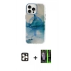 MARSİLYAN™- iPhone 16 Pro Max Kılıf Ufuk Doku Prime - Şeffaf 360 Full Body Arka Koruyucu + PVD Metal Kamera Lens - GD