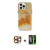 MARSİLYAN™- iPhone 16 Pro Max Kılıf Ufuk Doku Prime - Şeffaf 360 Full Body Arka Koruyucu + Pers Alüminyum Kamera Lens - CLTM