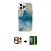 MARSİLYAN™- iPhone 16 Pro Max Kılıf Ufuk Doku Prime - Şeffaf 360 Full Body Arka Koruyucu + Pers Alüminyum Kamera Lens - CLTM