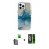 MARSİLYAN™- iPhone 16 Pro Max Kılıf Ufuk Doku Prime - Şeffaf 360 Full Body Arka Koruyucu + Raze Metal Kamera Lens - SH
