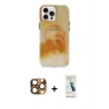 MARSİLYAN™- iPhone 16 Pro Max Kılıf Ufuk Doku Prime - Şeffaf Pasifik Cam Ekran Koruyucu + Pers Alüminyum Kamera Lens - CLTM