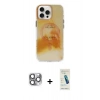 MARSİLYAN™- iPhone 16 Pro Max Kılıf Ufuk Doku Prime - Şeffaf Pasifik Cam Ekran Koruyucu + Pers Alüminyum Kamera Lens - GI