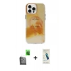 MARSİLYAN™- iPhone 16 Pro Max Kılıf Ufuk Doku Prime - Şeffaf Pasifik Cam Ekran Koruyucu + Raze Metal Kamera Lens - SH