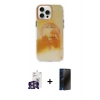 MARSİLYAN™- iPhone 16 Pro Max Kılıf Ufuk Doku Prime - Siyah 3D Antistatik Hayalet Cam Ekran Koruyucu + Bilvis Titan Kamera Lens - GS