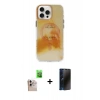 MARSİLYAN™- iPhone 16 Pro Max Kılıf Ufuk Doku Prime - Siyah 3D Antistatik Hayalet Cam Ekran Koruyucu + Raze Metal Kamera Lens - NLGY