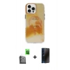 MARSİLYAN™- iPhone 16 Pro Max Kılıf Ufuk Doku Prime - Siyah 3D Antistatik Hayalet Cam Ekran Koruyucu + Raze Metal Kamera Lens - SH