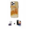 MARSİLYAN™- iPhone 16 Pro Max Kılıf Ufuk Doku Prime - Siyah 3D Antistatik Mat Seramik Nano Ekran Koruyucu + Bilvis Titan Kamera Lens - TMGI