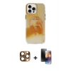 MARSİLYAN™- iPhone 16 Pro Max Kılıf Ufuk Doku Prime - Siyah 3D Antistatik Mat Seramik Nano Ekran Koruyucu + Pers Alüminyum Kamera Lens - CLTM