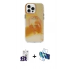 MARSİLYAN™- iPhone 16 Pro Max Kılıf Ufuk Doku Prime - Siyah 3D Antistatik Seramik Nano Ekran Koruyucu + Bilvis Titan Kamera Lens - TMGI