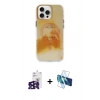 MARSİLYAN™- iPhone 16 Pro Max Kılıf Ufuk Doku Prime - Siyah 3D Antistatik Seramik Nano Ekran Koruyucu + Bilvis Titan Kamera Lens - SH
