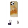 MARSİLYAN™- iPhone 16 Pro Max Kılıf Ufuk Doku Prime - Siyah Bilvis 3D Cam Ekran Koruyucu + Bilvis Titan Kamera Lens - GS