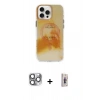 MARSİLYAN™- iPhone 16 Pro Max Kılıf Ufuk Doku Prime - Siyah Bilvis 3D Cam Ekran Koruyucu + Pers Alüminyum Kamera Lens - GI