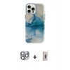 MARSİLYAN™- iPhone 16 Pro Max Kılıf Ufuk Doku Prime - Siyah Bilvis 3D Cam Ekran Koruyucu + Pers Alüminyum Kamera Lens - GI