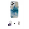 MARSİLYAN™- iPhone 16 Pro Max Kılıf Ufuk Doku Prime - Siyah Bilvis 3D Cam Ekran Koruyucu + Bilvis Titan Kamera Lens - GS