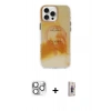 MARSİLYAN™- iPhone 16 Pro Max Kılıf Ufuk Doku Prime - Siyah Bilvis 3D Cam Ekran Koruyucu + Pers Alüminyum Kamera Lens - GS