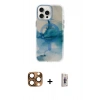 MARSİLYAN™- iPhone 16 Pro Max Kılıf Ufuk Doku Prime - Siyah Bilvis 3D Cam Ekran Koruyucu + Pers Alüminyum Kamera Lens - CLTM