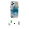 MARSİLYAN™- iPhone 16 Pro Max Kılıf Ufuk Doku Prime - Siyah Bilvis 3D Cam Ekran Koruyucu + Raze Metal Kamera Lens - BZ