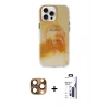 MARSİLYAN™- iPhone 16 Pro Max Kılıf Ufuk Doku Prime - Siyah Bilvis 3X AR Hayalet Cam Ekran Koruyucu + Pers Alüminyum Kamera Lens - CLTM
