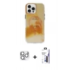 MARSİLYAN™- iPhone 16 Pro Max Kılıf Ufuk Doku Prime - Siyah Bilvis 3X AR Hayalet Cam Ekran Koruyucu + Pers Alüminyum Kamera Lens - GS