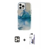 MARSİLYAN™- iPhone 16 Pro Max Kılıf Ufuk Doku Prime - Siyah Bilvis 3X AR Hayalet Cam Ekran Koruyucu + PVD Metal Kamera Lens - GD