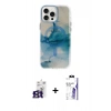 MARSİLYAN™- iPhone 16 Pro Max Kılıf Ufuk Doku Prime - Siyah Bilvis 3X AR HD Cam Ekran Koruyucu + Bilvis Titan Kamera Lens - TMGI